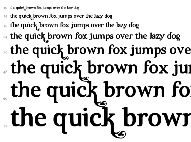 Dutch & Harley font waterfall